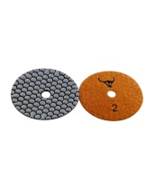 Круг алмазный шлифовальный по камню гибкий 6#, 100 мм,сухой, коричневый "Бык" оптом